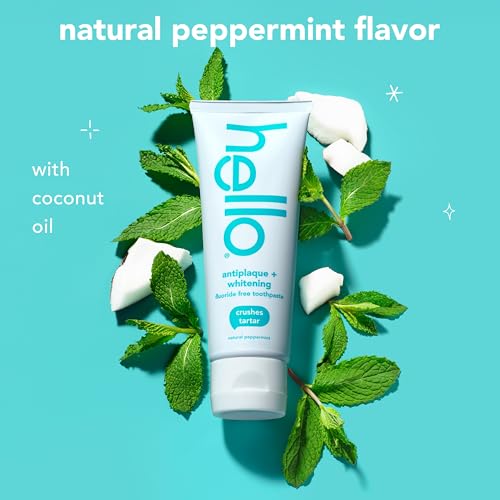 Hello Antiplaque and Whitening Fluoride Free Toothpaste, 5 Oz - Product Imagery