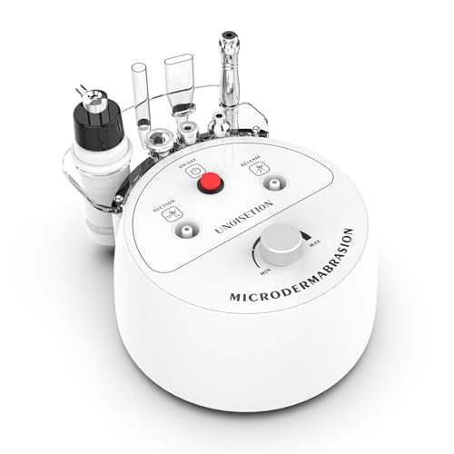 UNOISETION Beginner-Friendly 3-in-1 Diamond Microdermabrasion Machine, Gentle Low Noise At-Home Facial Care Device