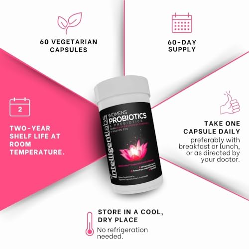Women's Probiotics & Prebiotics, Vaginal and Urinary Support, - Product Imagery