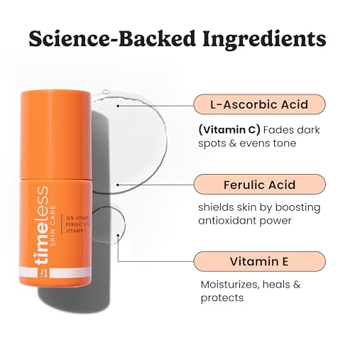 Timeless 10% Vitamin C + E Ferulic Acid Serum, Vegan, 1.7 fl oz - Product Imagery