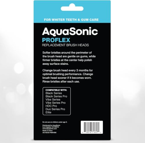 AquaSonic Genuine Proflex Replacement Brush Heads | ADA Accepted - Product Imagery