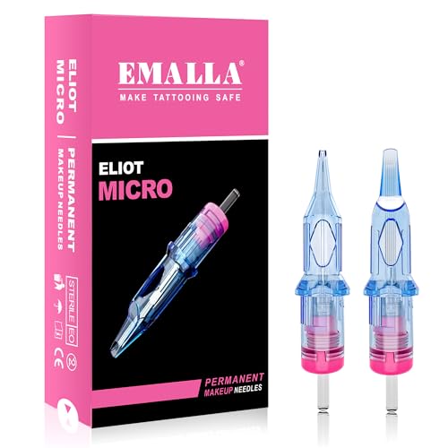 Emalla ELIOT MICRO PMU Tattoo Cartridge Needle 20Pcs Tattoo Needle 0803RLMT