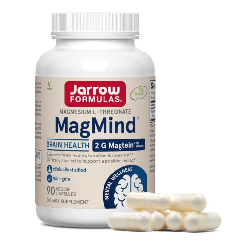 Jarrow MagMind Magtein Magnesium L-Threonate, 90 Capsules - Product Imagery