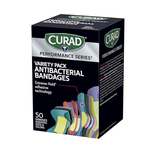 CURAD Performance Series Antibacterial Bandages, Extreme Hold - Product Imagery