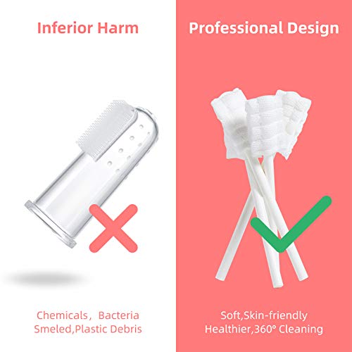 dearlomum 48PCS Baby Tongue Cleaner Newborn Toothbrush - Product Imagery