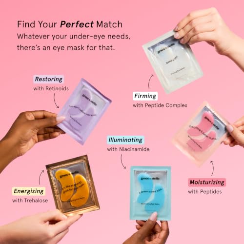 grace & stella Award Winning Eye Patches for Puffy Eyes - Product Imagery