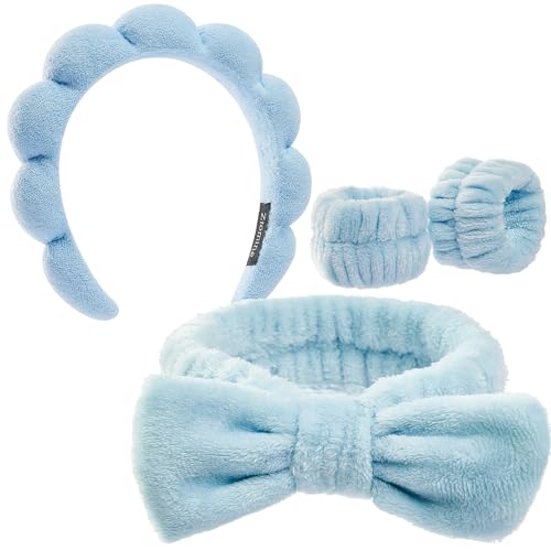 Ztomine Headbands for Women - Spa Headband and Wristband Set - - Product Imagery