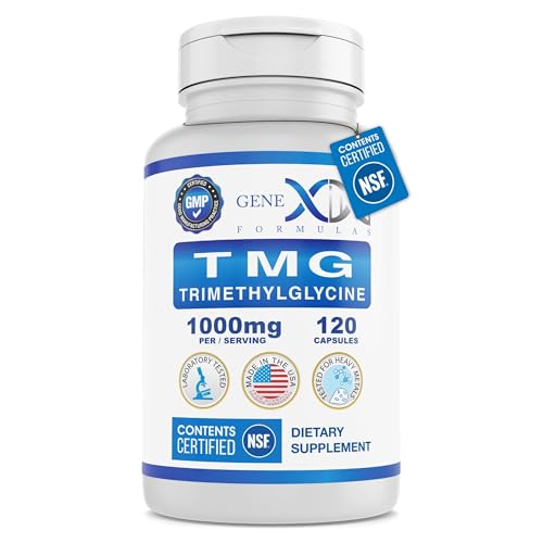 Genex Formulas TMG 1000mg Dose Trimethylglycine Supplement 120 - Product Imagery