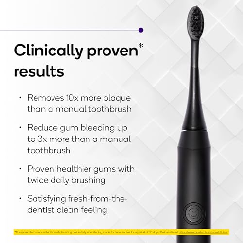Burst Original Sonic Electric Toothbrush for Adults (Black) | - Product Imagery