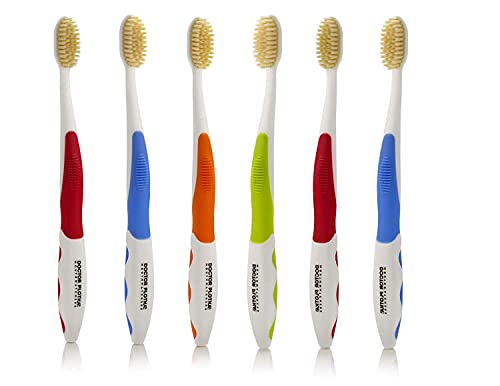 MOUTHWATCHERS Soft Flossing Toothbrushes for Adults, Value 6 - Product Imagery