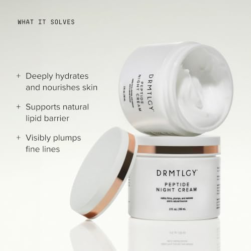 DRMTLGY Peptide Night Cream | Hydrating Firming Moisturizer - Product Imagery