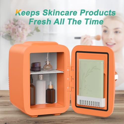 CROWNFUL Mini Fridge, 4 Liter/6 Can Portable Cooler and Warmer - Product Imagery