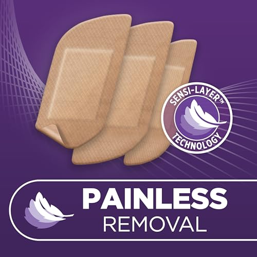 BAND-AID Brand Adhesive Bandages for Sensitive Skin, Assorted - Product Imagery