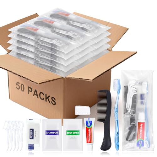 50 Sets Bulk Hygiene Kits for Homeless Basic Toiletry Kit - HQSLsund Official Imagery - 1