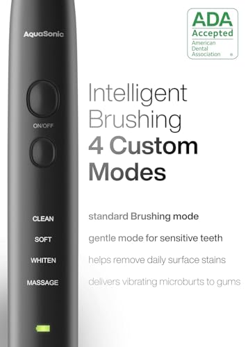 Aquasonic Black Series Ultra Whitening Toothbrush – ADA Accepted - Product Imagery