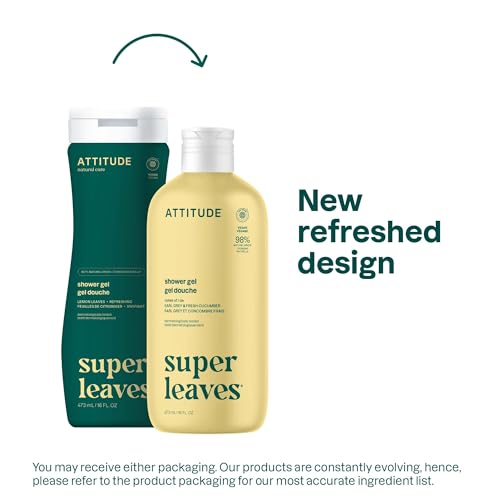 ATTITUDE Body Wash, EWG Verified Shower Gel, Dermatologically - Product Imagery