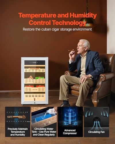VEVOR Electric Humidor, 75L, 450 Counts Electric Cigar Humidor - Product Imagery
