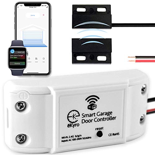eKyro Smart Garage Door Opener - Universal WiFi Remote Controller Compatible with Alexa, Google Home, iPhone, Siri, Andr