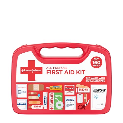 BAND-AID Brand All-Purpose Portable Compact First Aid Kit, 160 - Product Imagery
