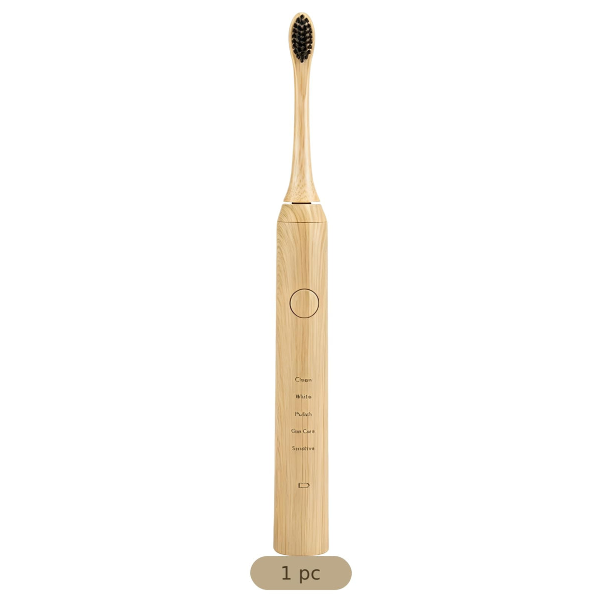 Electric Toothbrush, Wood Handle, High-Frequency Sonic Suspension, Soft Bristle|Rechargeable, IPX7 Waterproof, 4 Brush H