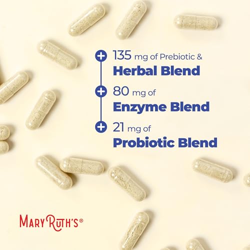 MARYRUTH'S Gut Flora Health+ Enzymes, Gastrointestinal Health, - Product Imagery