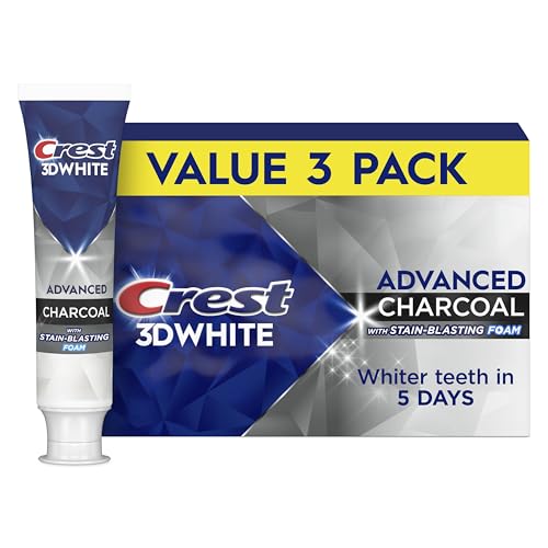 Crest 3D White Advanced Charcoal Teeth Whitening Toothpaste with - Product Imagery
