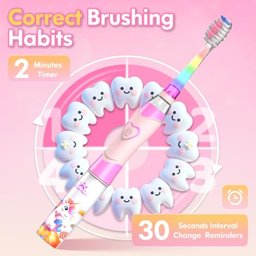 Kids Electric Toothbrush with Timer Toddler Toothbrush Age - Product Imagery