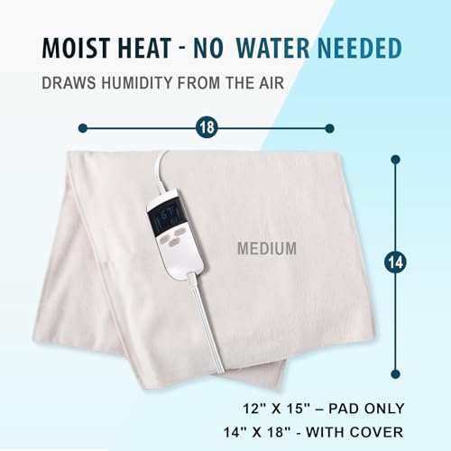 ThermoRelief Moist Heating Pad, Digital Timer, Medium 18 x 14 in - Product Imagery