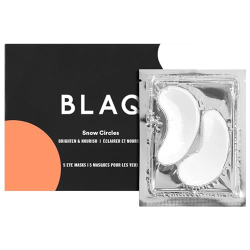 BLAQ Premium Under Eye Hydrating Patches for Dry Skin, Dark Circles and Puffiness. Snow Mushroom, Green Tea, Marine Alga