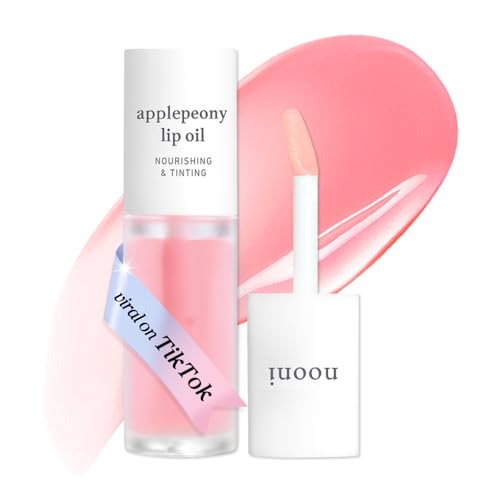 NOONI Korean Lip Oil - Applepeony - pH Color-Changing Plumping - Product Imagery