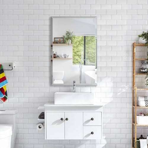 Basicwise Single Door Multi-Purpose Plastic Bathroom Medicine - Product Imagery