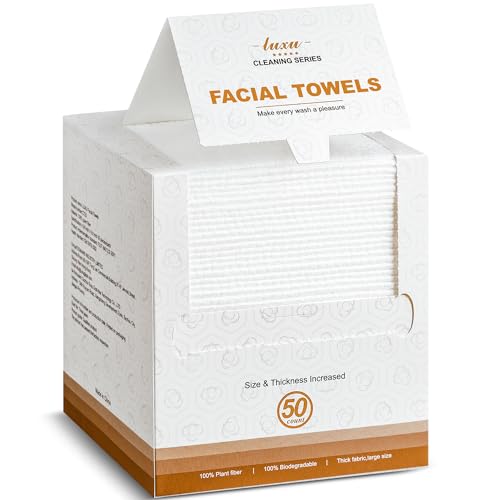 LUXU Face Towels,Ultra‑Soft Facial Towels,Extra Thick Disposable - Product Imagery