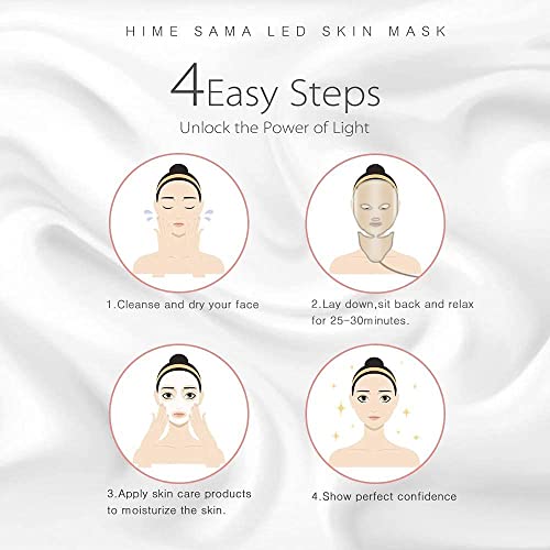HIME SAMA LED Face Mask – 7 Color Light Mask for Face and Neck, - Product Imagery