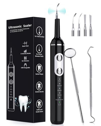 Dental plaque remover from Nature Nerds dental care kit, showing tartar removal tool for teeth cleaning and oral hygiene.