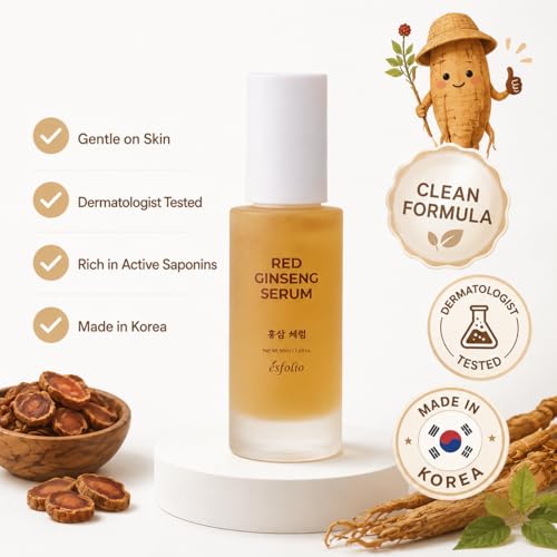 Esfolio made in Korea Red Ginseng Serum 1.69 Fl Oz, Lightweight - Product Imagery