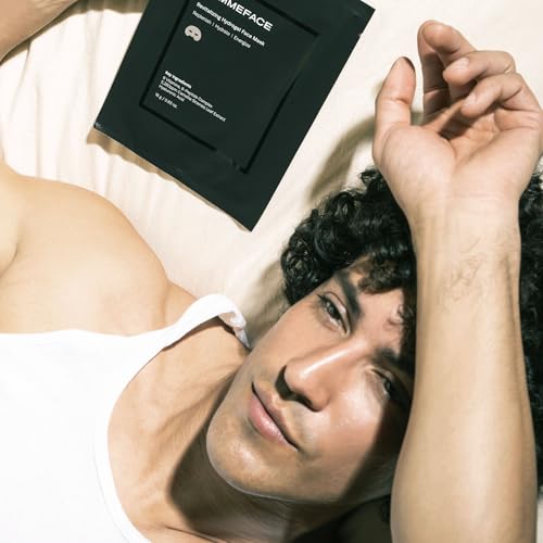 HommeFace Men’s Revitalizing Hydrogel Face Sheet Mask Set, 5ct. - Product Imagery