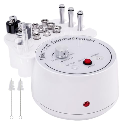 3 in 1 Diamond Micro DermaBrasion Machine, Mcwdoit Professional Dermabrasion Facial Skin Care Device with Wand, Spray Bo