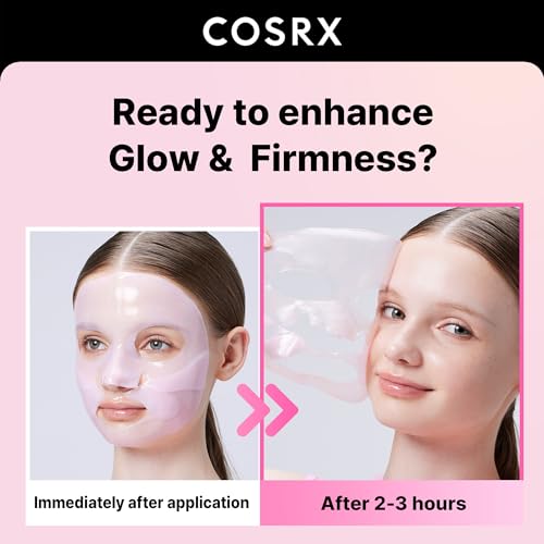 COSRX Pink Peptides Collagen Lifting Glow Hydrogel Face Masks - Product Imagery