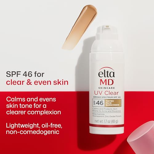 EltaMD UV Clear Face Sunscreen with Zinc Oxide, Oil-Free, SPF 46 - Product Imagery