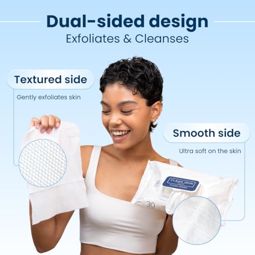Clean Skin Club Clean Wipes, XL Makeup Remover Face Wipes, - Product Imagery