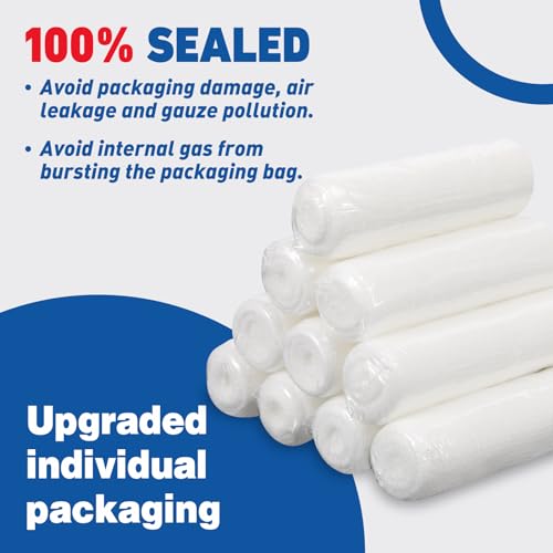 AZEN 25 Pack Gauze Rolls Bandages, 3 in x 4.1 Yards, Premium - Product Imagery
