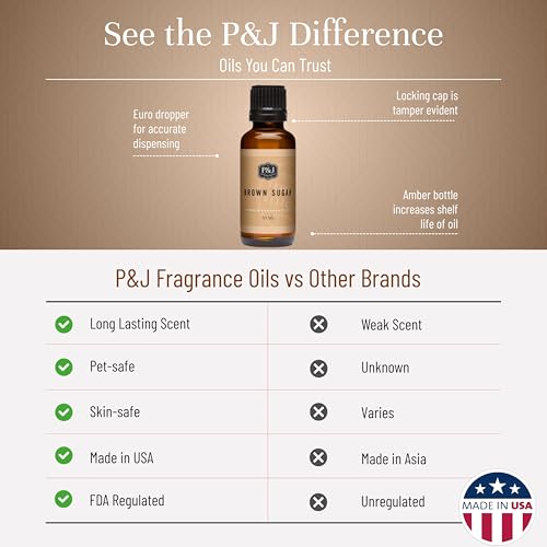 P&J Fragrance Oil | Brown Sugar Oil 30ml - Candle Scents for - Product Imagery
