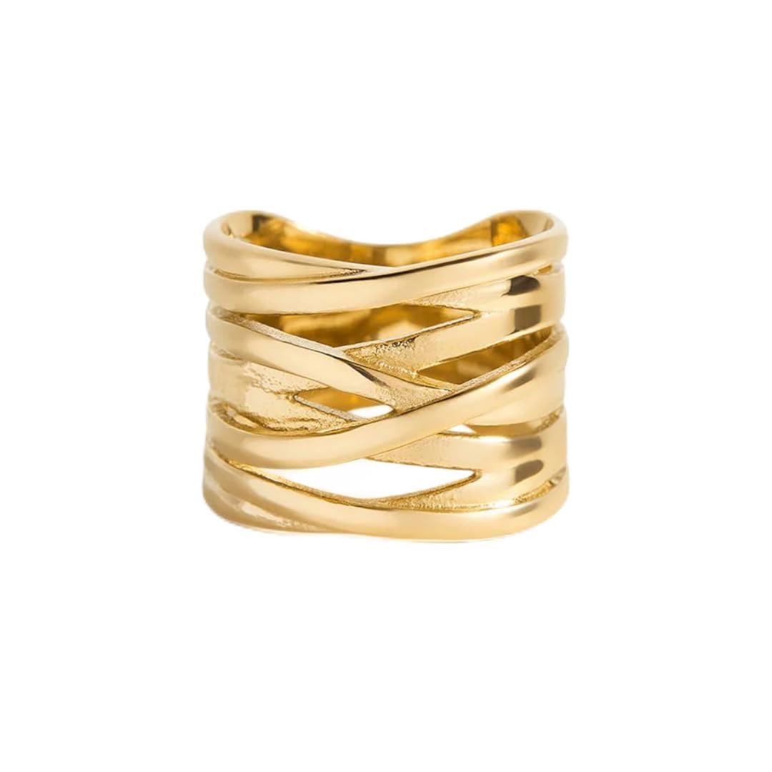 Mint & Lily Wire Wrap Statement Ring for Women, Stainless Steel Tarnish Free, Elegant Jewelry Gift for Women – product p
