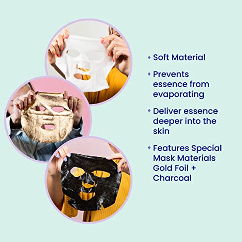 FACETORY Best of 7 Korean Face Mask Variety Pack, Radiance & - Product Imagery