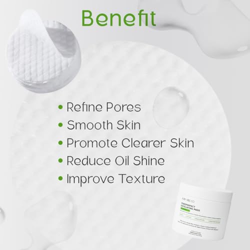 RUBY VIBE CO Exfoliating Toner Pads, Salicylic Acid for Smoother - Product Imagery