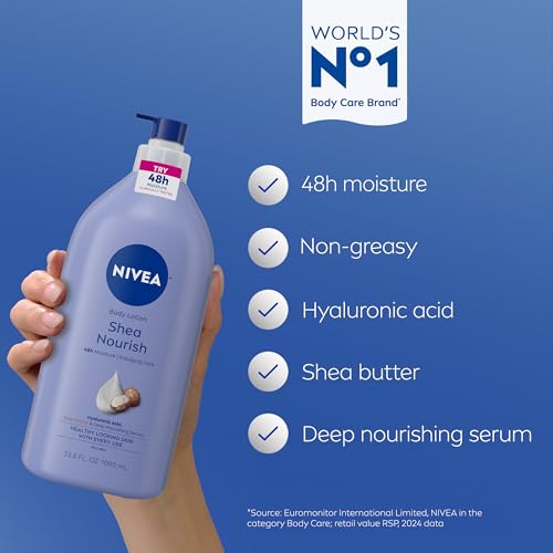 NIVEA Shea Nourish Body Lotion with Shea Butter & Hyaluronic - Product Imagery