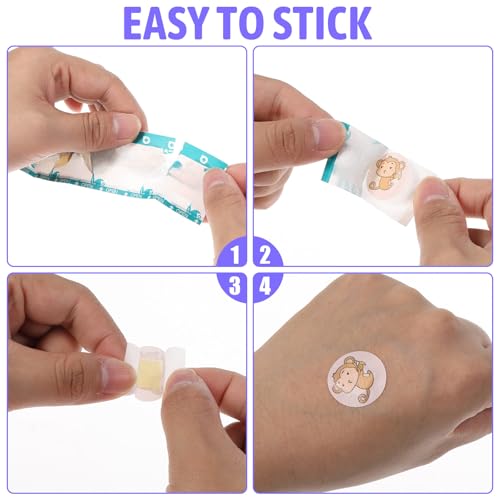120Pcs Kids Bandages 12 Styles Zodiac Themes Animal Pattern - Product Imagery