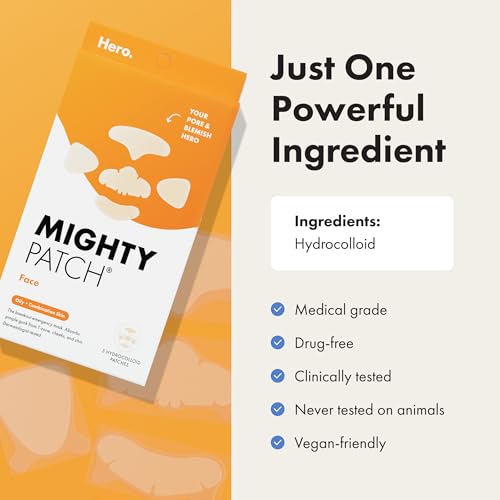 Mighty Patch Hero Cosmetics Face XL Hydrocolloid Face Mask for - Product Imagery