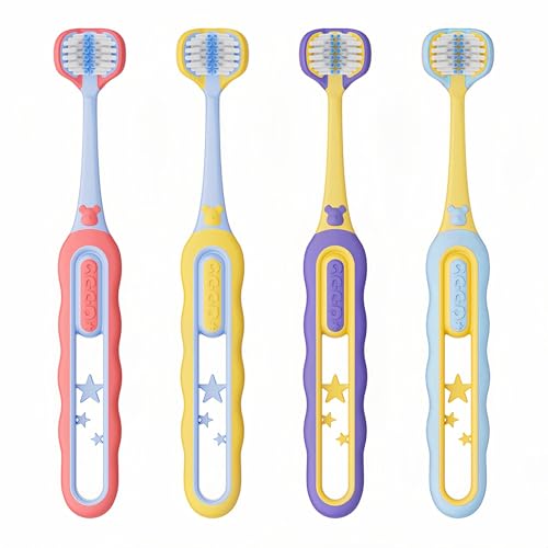 EASICUTI Soft Toddler Toothbrushes, Efficient 3 Sided - Product Imagery