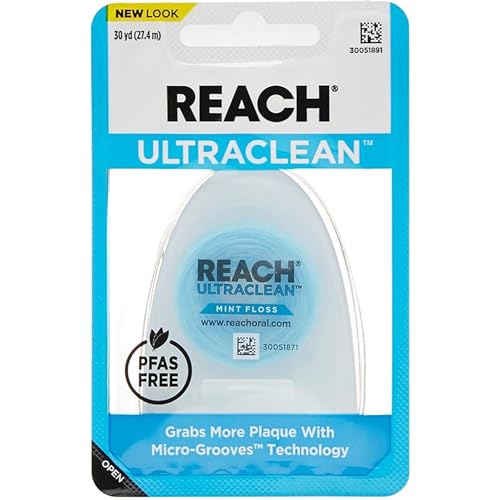 REACH Ultraclean Dental Floss, Oral Care, Mint-Flavored, 1 Count - Product Imagery